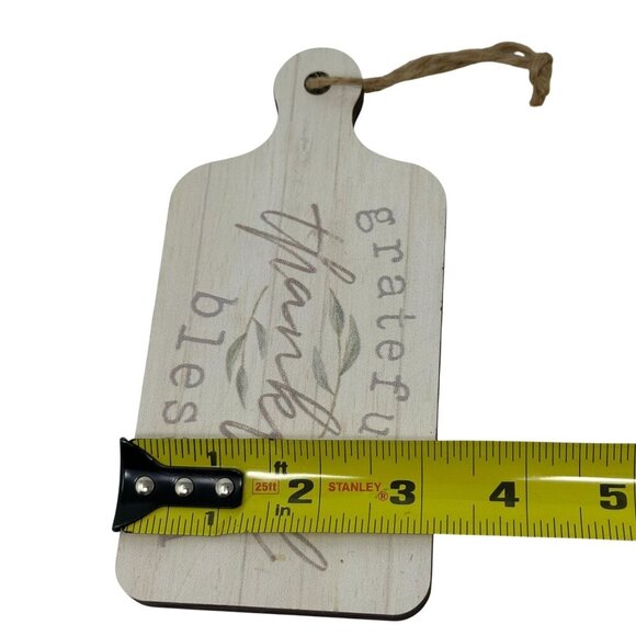 Mini Decorative Wood Sign Cutting Board Rustic Decor Blessed Inspirational White - Picture 6 of 7